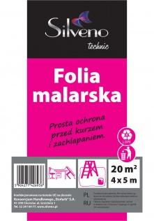 Narzędzia malarskie Folia ochronna malarska lakiernicza Silveno 4 x 5 m