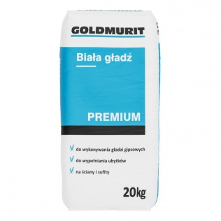 Goldmurit Śnieżnobiała i elastyczna gładź gipsowa Premium 20kg
