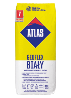 Kleje i uszczelniacze Klej żelowy do płytek wysokoelastyczny Atlas Geoflex biały 5 kg