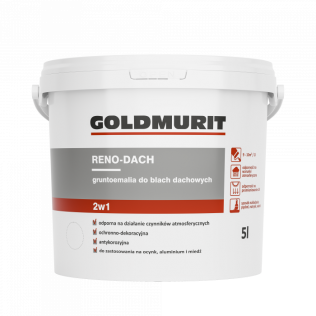 Farby zewnętrzne Goldmurit Reno-Dach - farba do dachów brązowy RAL 8019 5l