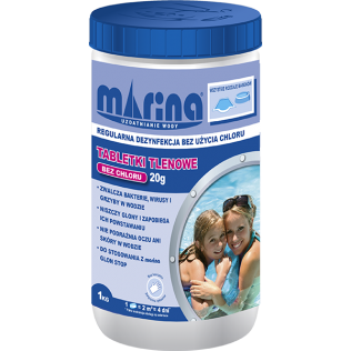 Akcesoria do czyszczenia basenu ogrodowego Tabletki tlenowe bez chloru Marina 1 kg