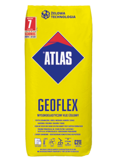 Silikony, piany, kleje Klej żelowy do płytek wysokoelastyczny Atlas Geoflex 5 kg