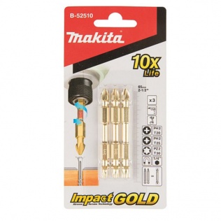  Zestaw bitów Makita B-52510 Impact Gold 3 szt.
