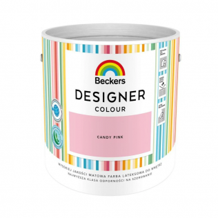 Farby wewnętrzne Farba Lateksowa Beckers Designer Colour Candy pink 5 l