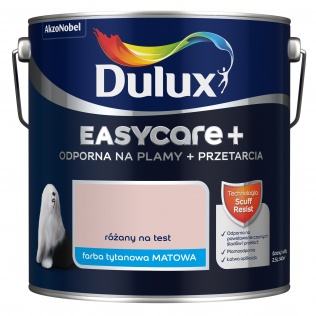 Malowanie Dulux EasyCare+ różany na test 2,5 l