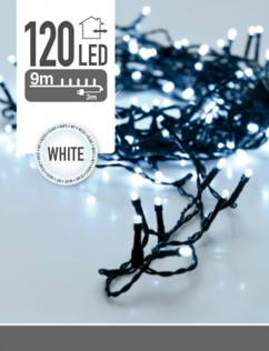  Lampki choinkowe 120 LED zimne białe