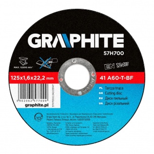 Akcesoria narzędziowe Tarcza do cięcia metalu Graphite 57H707 125X1 1 szt