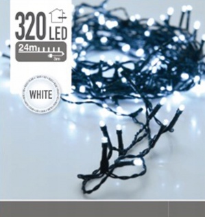 Dom Lampki choinkowe 320 LED zimne białe