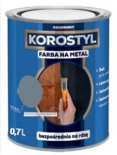 Goldmurit Farba Na Metal Korostyl Srebrny Połysk 9006 0,7L Goldmurit