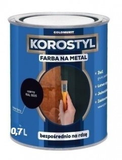 Goldmurit Farba Na Metal Korostyl Czarny Połysk 9005 0,7L Goldmurit